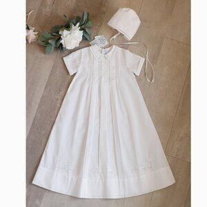 Boys Pleated Special Occasion Heirloom Gown Set Feltman Brothers 0/3 Months NWT